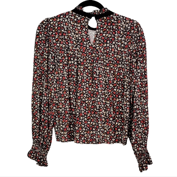 Miss Selfridge Micro Floral Pattern Flowy Blouse Fashion Top Women's Size US 4 - Picture 6 of 13